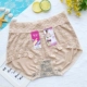 Choi Tsai Tre Than Jacquard Jacquard Boxer Quần lót nữ Eo cao Không có quần short Trace Hip 30286 30629