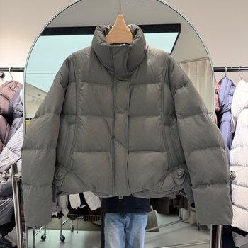 Imported koruda white goose down jacket goose down jacket 2025 winter clothing new fashion women's clothing magnetic buckle warmth