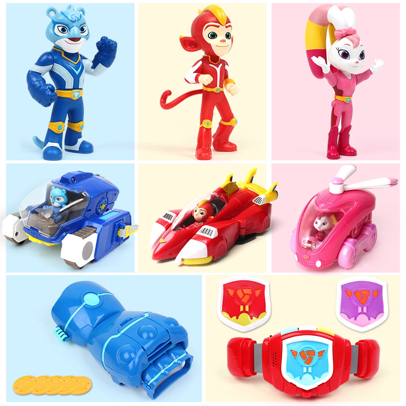 Universe Guard 2 Toys Complete Rainbow Storm Force Lightning Locomotive Children Boy Toy Car Robot