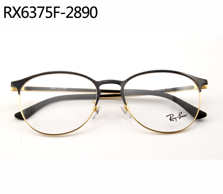 Rayban雷朋眼鏡架鏡框復古圓框潮男女文藝近視平光鏡rx Rb6375f