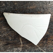 Old antique antique fragments Song Dynasty Ding kiln carved flower Mang mouth bowl side high ancient porcelain old kiln ancient porcelain specimen 463