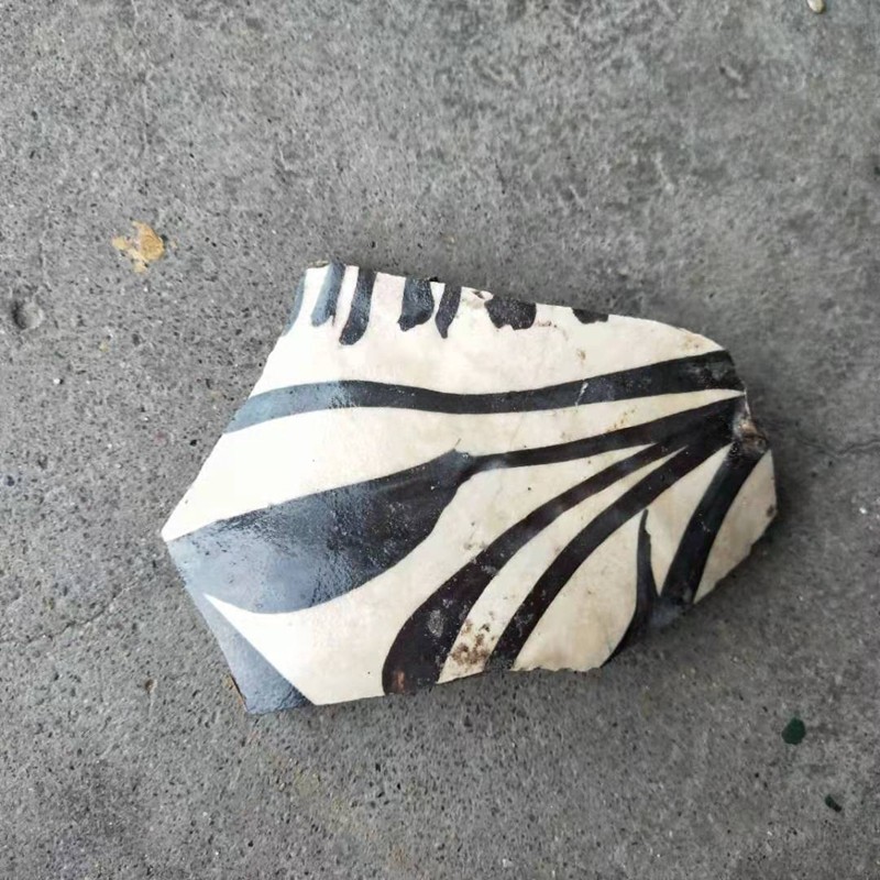 The Song Dynasty Magnetic State Kiln Flowers Plum Bottle Ink Color High Ancient Porcelain Pieces Collection Old Kilo Porcelain Pieces Specimen Collection 359-Taobao