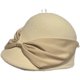 Korean temperament fashion bow woolen cap wild cashmere equestrian felt hat elegant hat British