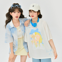 Paper aircraft Seaside Vacation Loose Summer Lazy T-shirt Black Technology Antibacterial Short Sleeve Original Women Tribe
