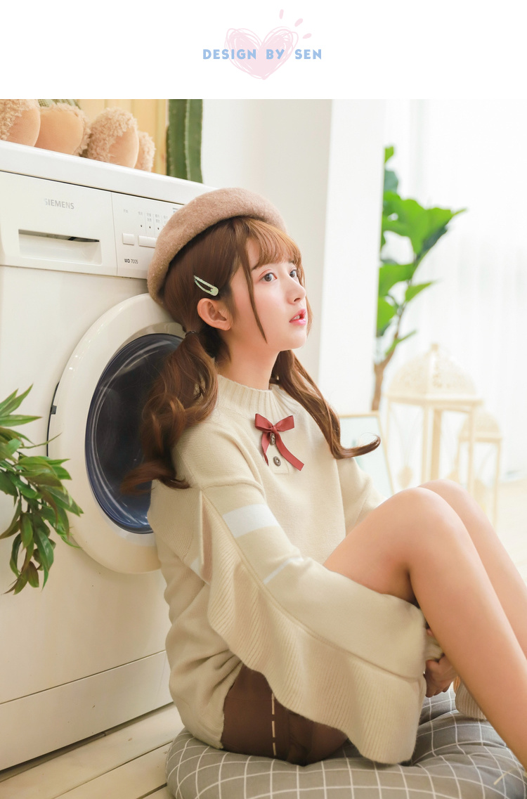 Áo len cổ điển của bộ lạc Mori mùa thu 2018 mới dành cho nữ áo sơ mi mùa thu sang trọng áo len nữ