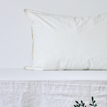 High-end microfiber soft health pillow core Fluffy imitation down feeling wide edge red line decorative pillow pillow core