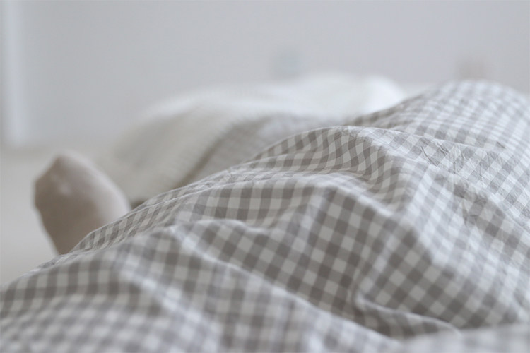 DAISYHOME Japanese-style Muji style yarn-dyed check cotton washed cotton Dry and comfortable bedding four-piece set