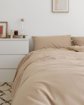 DAISYHOME autumn and winter cotton twill brushed thickened warm solid color four-piece set warm winter Nordic wind