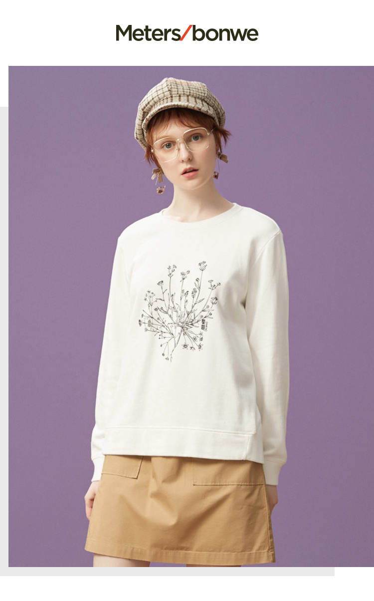 Sweatshirt femme METERS BONWE  METERSBONWE en Coton - Ref 3217022 Image 7