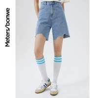 (Джинсовые шорты) M Средний синий