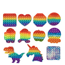 Rainbow press music bubble music press pressure plate decompression toy reduction finger skateboard decompression elderly children puzzle dark