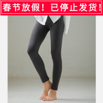 Autumn and winter new mid-waist terry seamless thermal pants womens mid-thick thermal storage inner wear comfortable slim body long johns