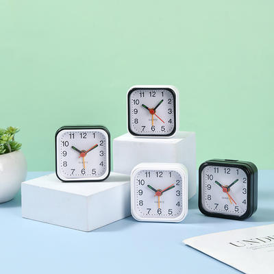 Creative square small alarm clock, fashionable silent alarm clock, bedside table clock