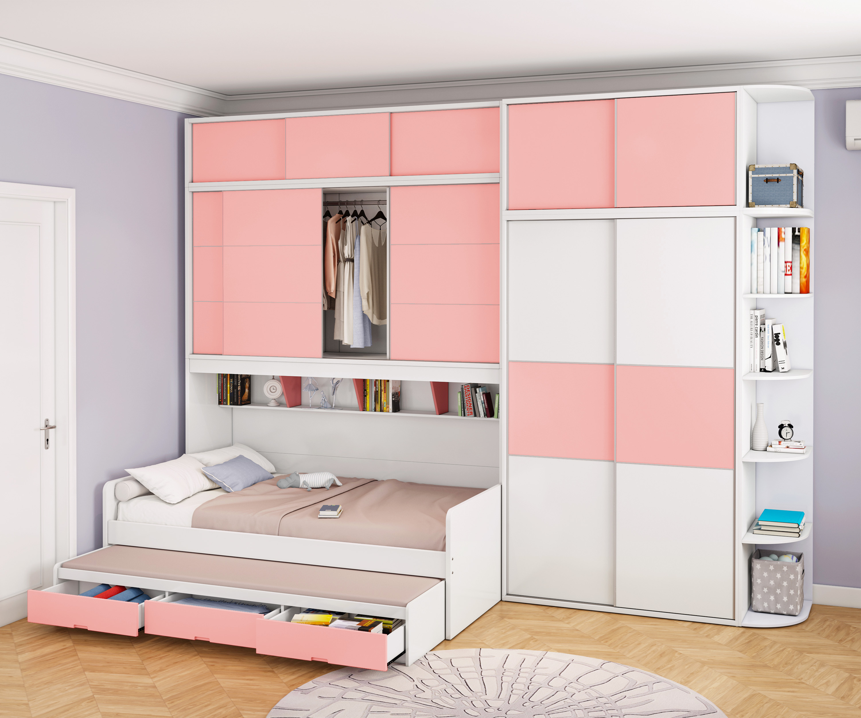 Children S Bed Wardrobe One Multifunctional Storage Bed Space