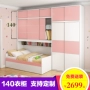 Một căn hộ nhỏ giường lưu trữ giường tủ quần áo tiết kiệm không gian kết hợp đa chức năng duy nhất một mét tủ quần áo tùy chỉnh giường trẻ em - Giường giường xếp giá rẻ