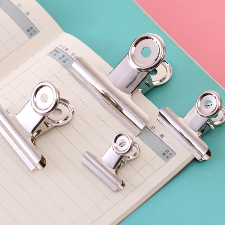 Office stationery round iron clamp silver round head clamp and the title clamp metal clamp