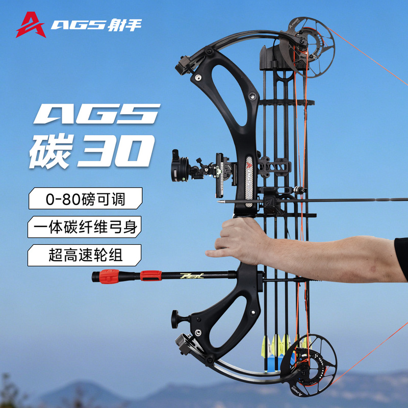 Ags Shooter Carbon 30 Compound Bow High Precision Archery Adult Shooting Eagle Eye Outdoor Border Killer Archery Bow