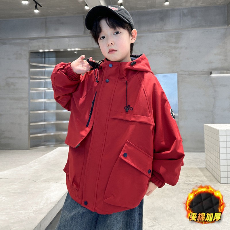 Children's Thickened Fleece Jacket New Style Boys and Girls Windbreaker Parka Windproof Winter Padded Clothing Stylish and Trendy Children's Thickened Fleece Jacket New Style Boys and Girls Windbreaker Parka Windproof Winter Padded Clothing Stylish and Trendy