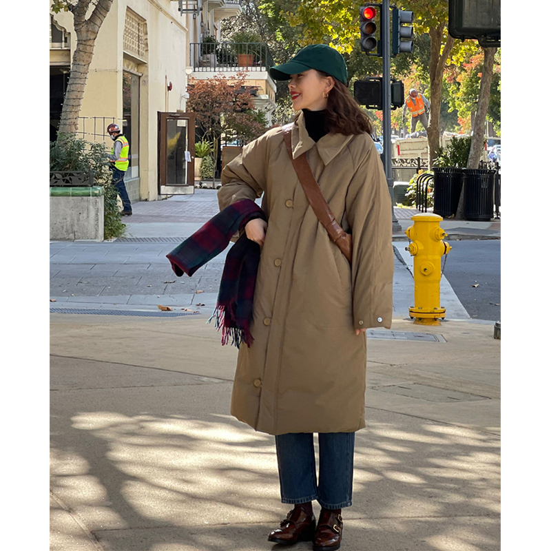 Cotton clothes woman 2021 Winter new thickened cotton clothes design sensation small crowdsourced cotton padded jacket oversize medium long version