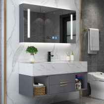 Marble bathroom cabinet Combination bathroom Simple modern sink washbasin Bathroom sink Intelligent mirror cabinet