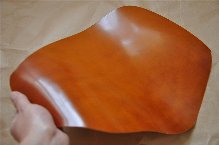 Leather Spot Japan New Year Oil Dyed Mirror Horse Butt Skin Brown Amber Leather Material