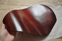 Leather spot Japanese new year oil dyed mirror horse hip skin Red Brown red brown leather material