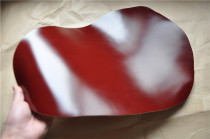 Japanese Jubilee Pigment Sung Horse Butt Skin Plain Dyed Burgu Wine Red Leather Material