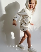 Livia Joy 2022 new childrens autumn sweater childrens hooded top suit boy baby autumn clothes