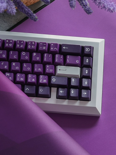 PBTFANS Purpurite Amel -кристаллические шапки с механическими клавишами оригинальный высокий материал ABS Два -колор/три -роз