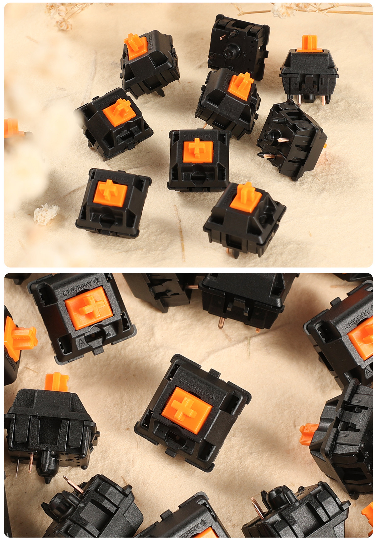 Вал cherry 客制化机械键盘樱桃橙轴 速度五脚线性轴 mx机械键盘开关