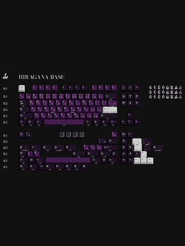 PBTFANS Purpurite Amel -кристаллические шапки с механическими клавишами оригинальный высокий материал ABS Два -колор/три -роз