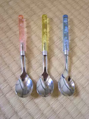 Japanese made children's tableware stainless steel water Jade soup spoon