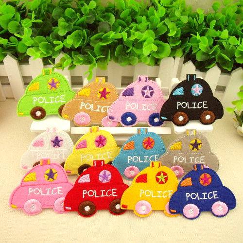 193 Children's cloth stickers Computer embroidery ironing hole stickers Adhesive embroidery stickers 12-color Beetle car