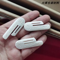 4 5cm mounted material painted bone carved bone bone hand roll button Xiangyun pure beef bone