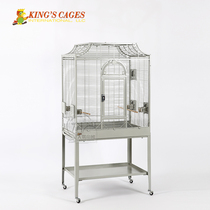 Import Kims luxury big number Villa Open Top Cage Tiger Leather Small Parrot Cockatoke Small And Medium Parrot Cage Bird Cage