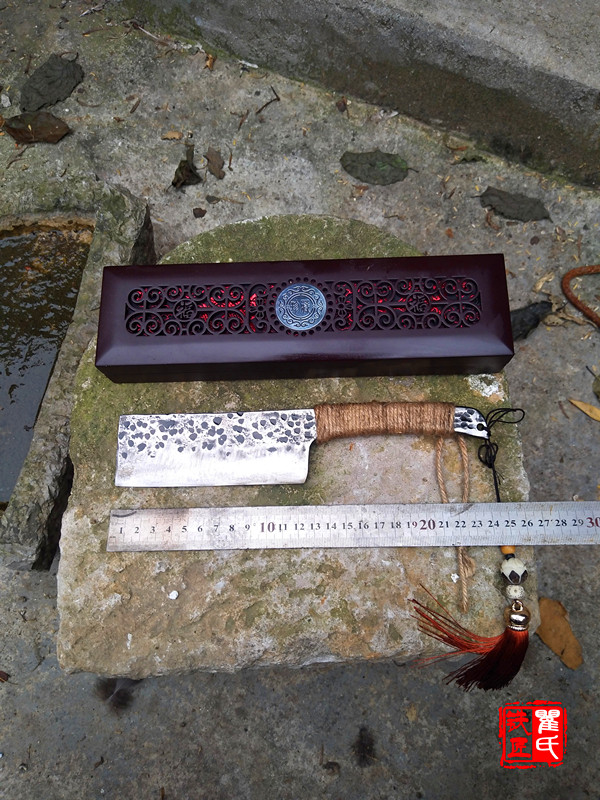 Qu's Iron Artisan Paving Knife Germ of Steel Knife Embryo Hand Forged and Knife Embryo Outdoor cutter Three-in-one technique to make knife embryo