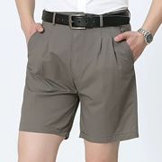 Quần short nam trung niên mùa hè lỏng lẻo quần cotton năm điểm quần trung niên nam phù hợp với quần short