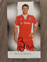 Van Bomeier autographed official card Bayern Munich Bayern 2009-2010 Bundesliga
