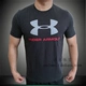 UA An Dema UNDER ARMOR logo lớn của nam Logo Logo áo thun năng lượng cotton ngắn tay thể thao - Áo phông thể thao