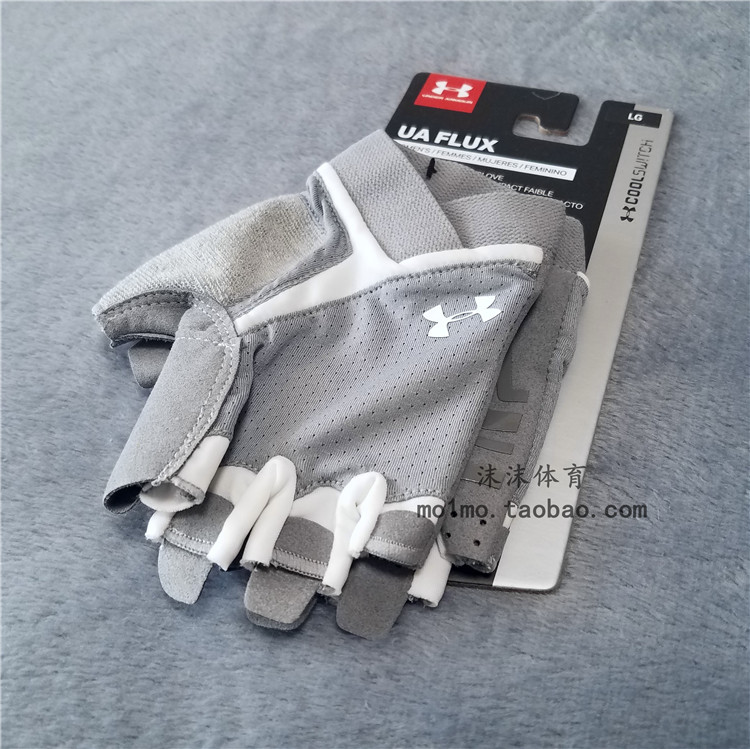 UA Một Dema THEO ARMOR của phụ nữ không trượt mặc tập thể dục đào tạo thể thao nửa ngón tay găng tay 1292064 găng tay làm vườn