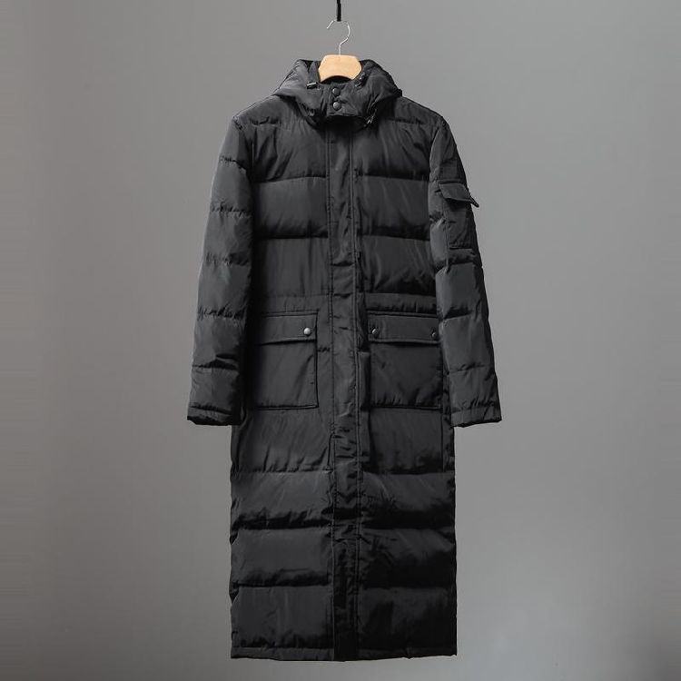 Men's Long down Jacket, Over-The-Knee, Trendy Korean Style, Stylish, Thickened, Warm, Hooded Duck down Jacket, Men's Winter Coat Men's Long down Jacket, Over-The-Knee, Trendy Korean Style, Stylish, Thickened, Warm, Hooded Duck down Jacket, Men's Winter Coat