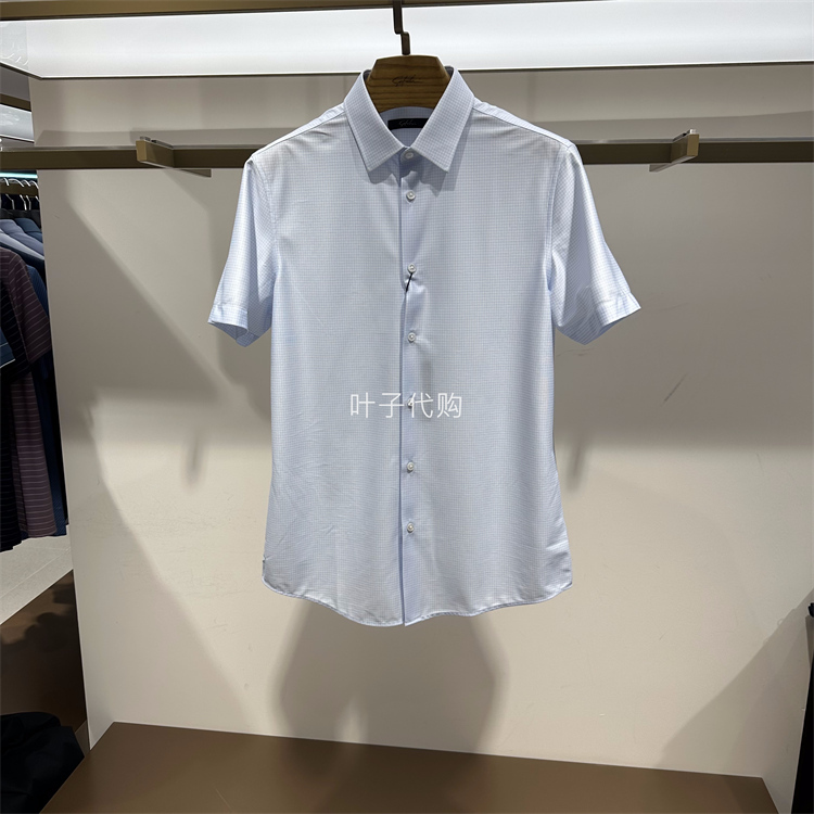 Satchi Genuine Men's Spring and Summer Short-Sleeved Shirts, Comfortable, Wrinkle-Resistant, Versatile Shirts, Business Casual Counter 1980