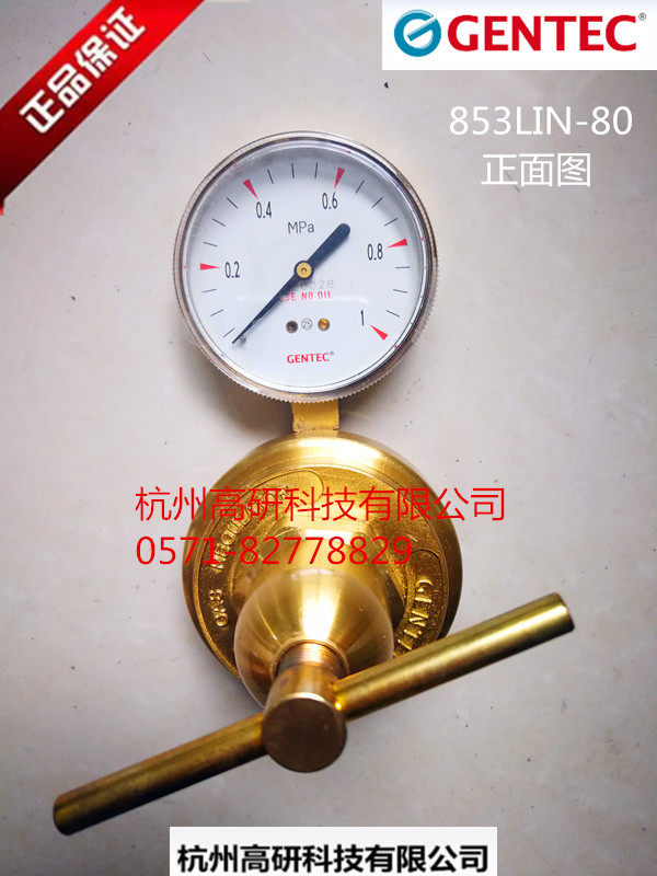 Czech SHARP GENTEC BRASS 853LIN-80 Medium ducted pressure reducer nitrogen monometer pressure reducer