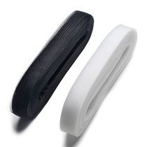 2cm wide polyester black and white stiffened thick silk elastic wedding dress fishbone dance clothing elastic mesh edge webbing ponytail net