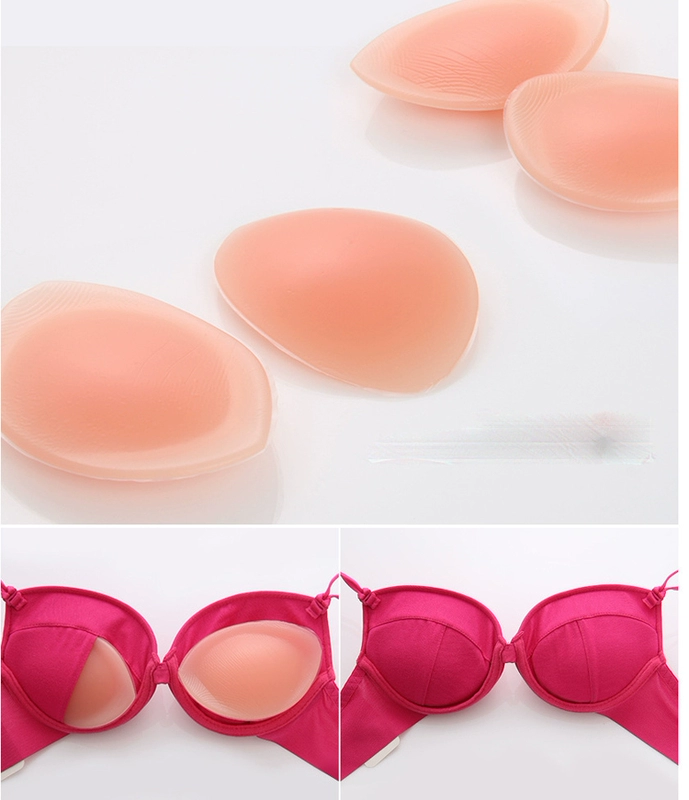 Dày ngực pad đồ lót yoga quần áo áo tắm chèn miếng bọt biển mặc bikini áo ngực tinh dầu silicone pad chống thấm nước pad