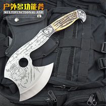  Steel Nordic tomahawk Damascus axe Military axe chopping wood and chopping trees Tactical hand axe Kaishan big axe large