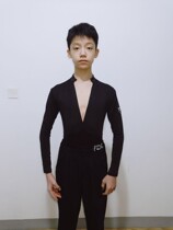 FZS Latin dance practice Costume Boys training Four Seasons Repair with Stall Long Sleeve Blouse Collection Leg Pants Man