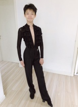 Customize Danes Dances beauty Latin suit 14 + years of competition Performance Costume Rehearsal to serve Latin male