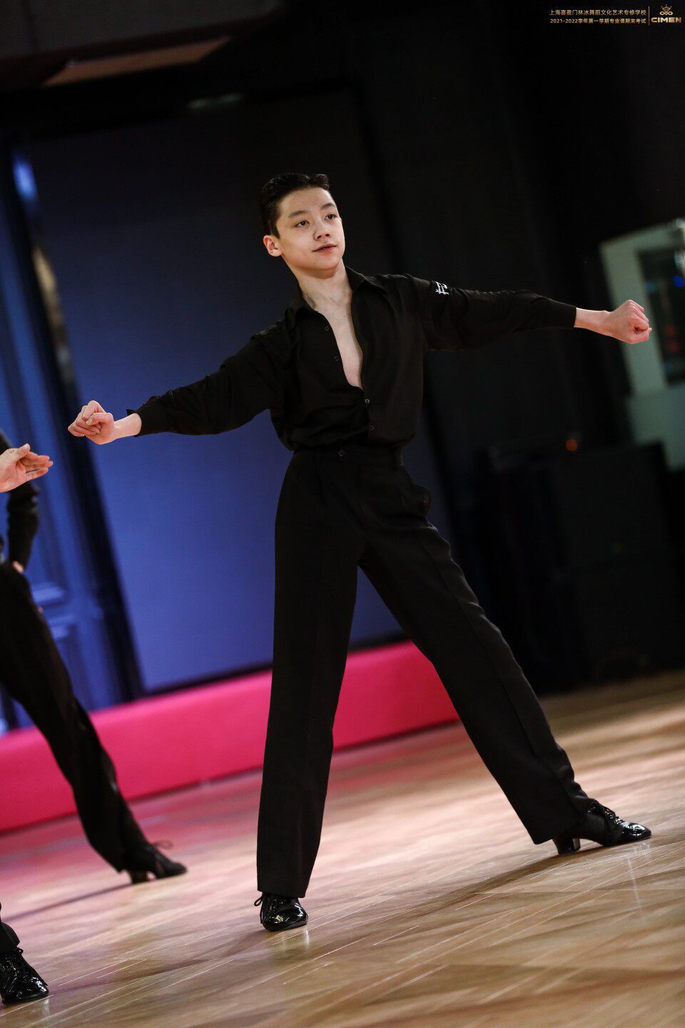 FZS Latin dance practice clothing Latin training clothing boys loose training performance competition elastic training clothing men