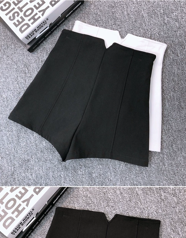 Mùa đông 2018 phiên bản Hàn Quốc của quần dài Một từ quần short ống rộng dành cho nữ quần cạp cao cạp cao Quần skinny mỏng bên ngoài mặc quần ống rộng